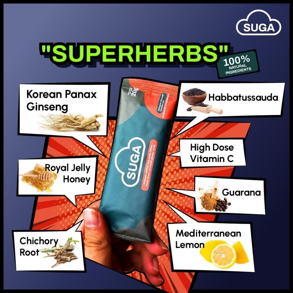 ReadySuga Minuman Serbuk Rasa Ginseng Madu Lemon 1 Sachet