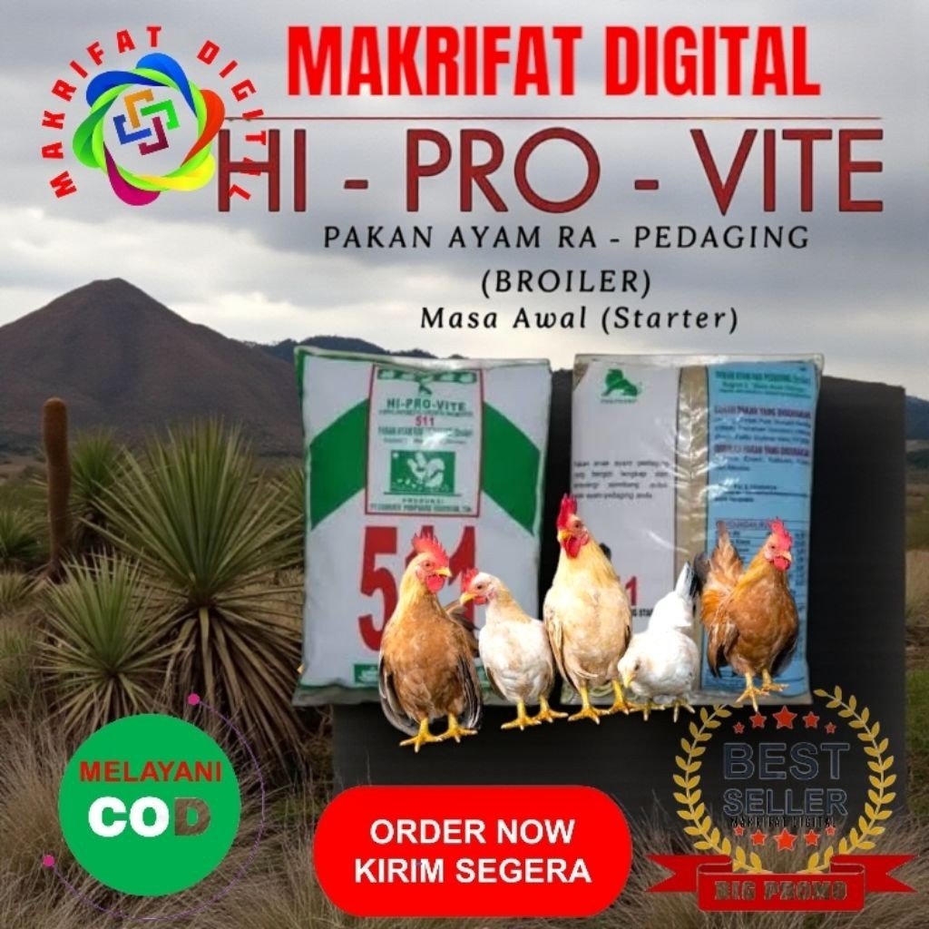 ZACK MART Paket 7 Kg Voer Pur Poer Pakan AYAM PEDAGING 511 Starter Booster Penggemuk DOC DOD Terbaik