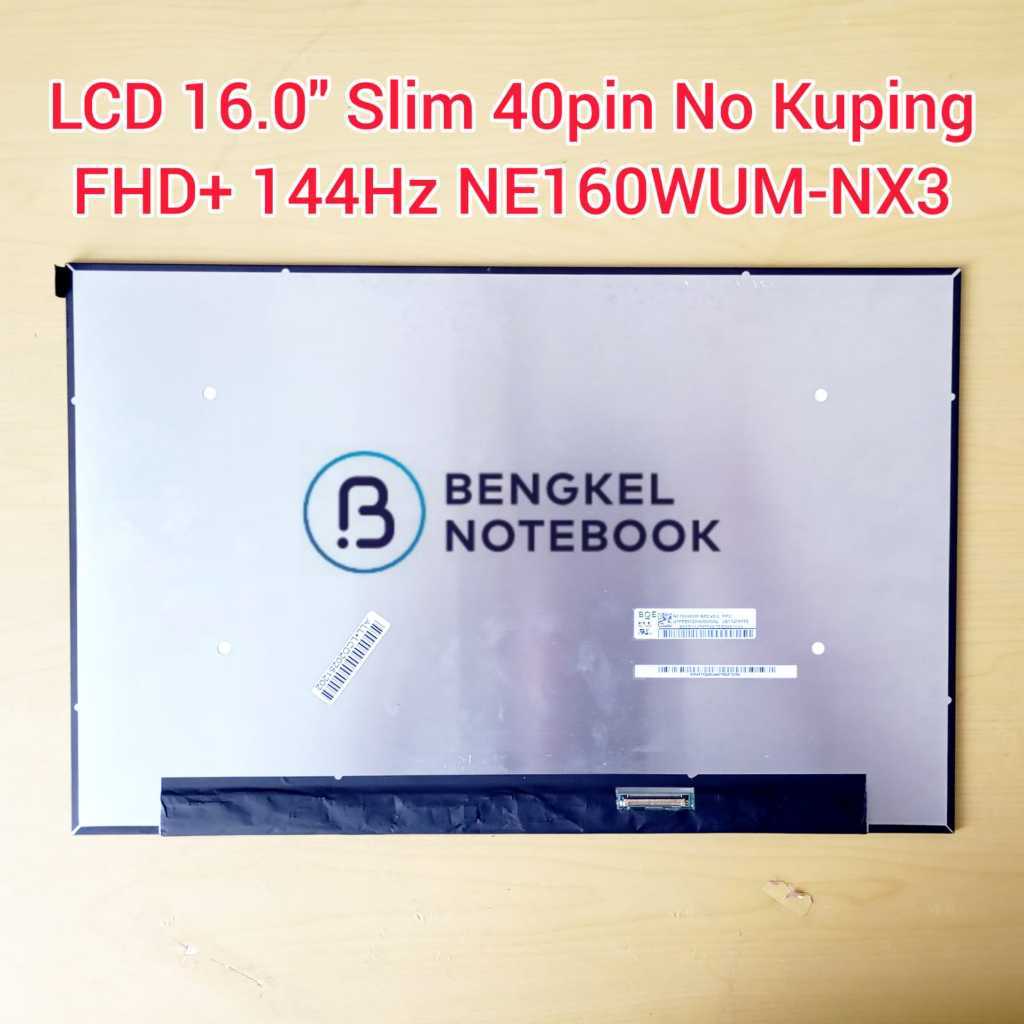 LCD 16.0” LED Legion Slim 40pin No Kuping FHD+ 1920x1200 144Hz PCB Rata 5-16APH8 5-16IRH8 LOQ 5-16AP