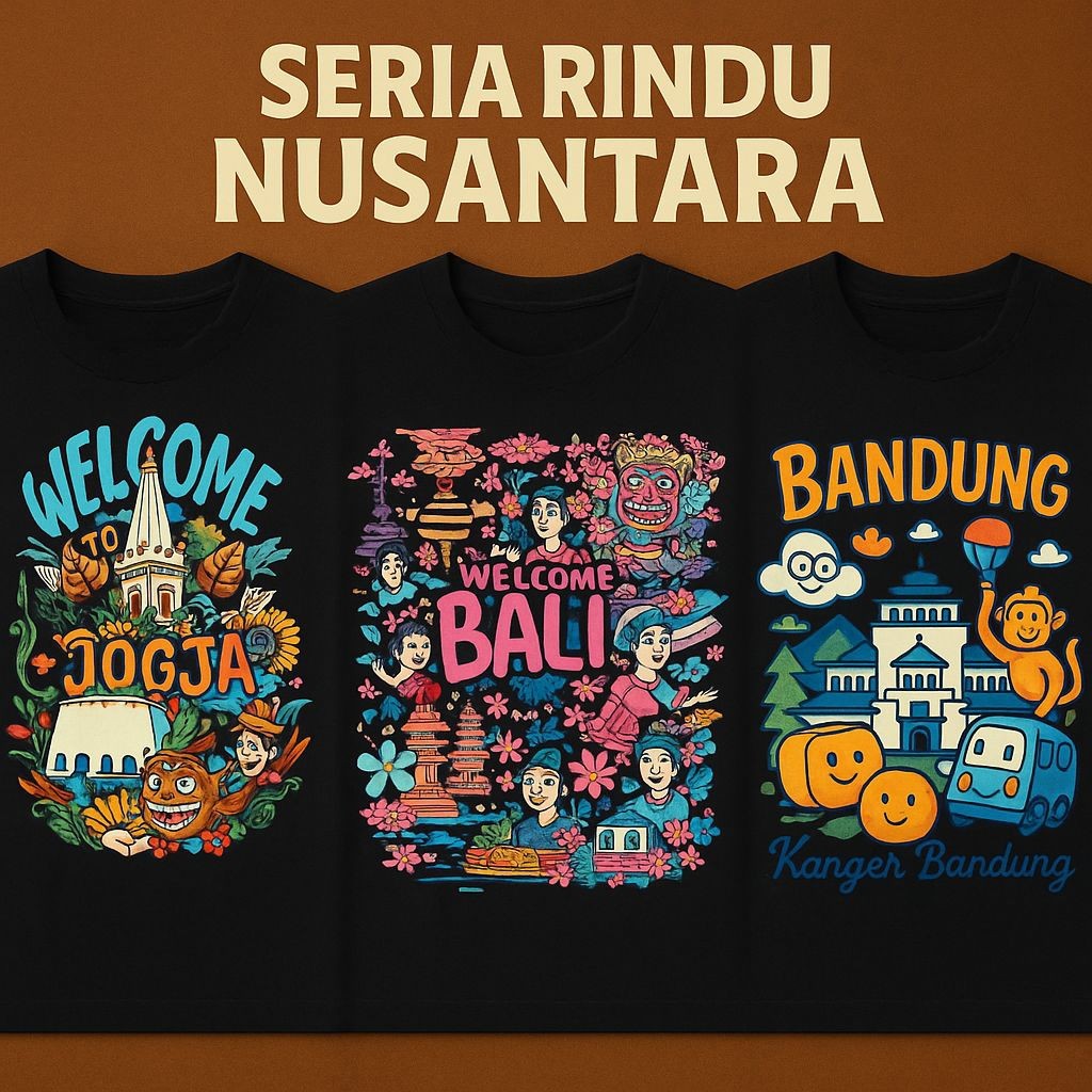 KAOS JOGJA ,Bali, Bandung - Kaos Wisata Unik Lucu Kekinian Cotton Combed S-XXL Pria Wanita