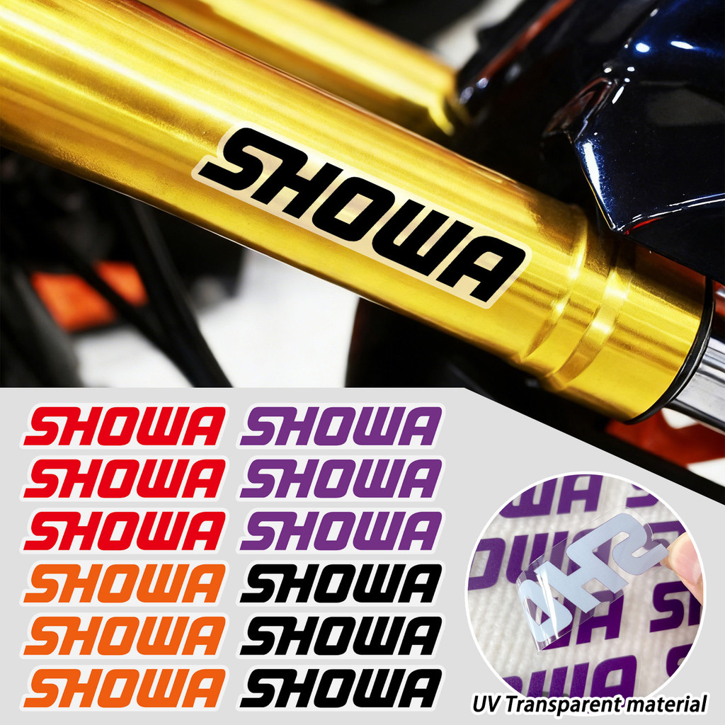 UV Transparent Showa Motorcycle Stickers Motocross Front Forks Shock Absorbers Decor Accessories Dec