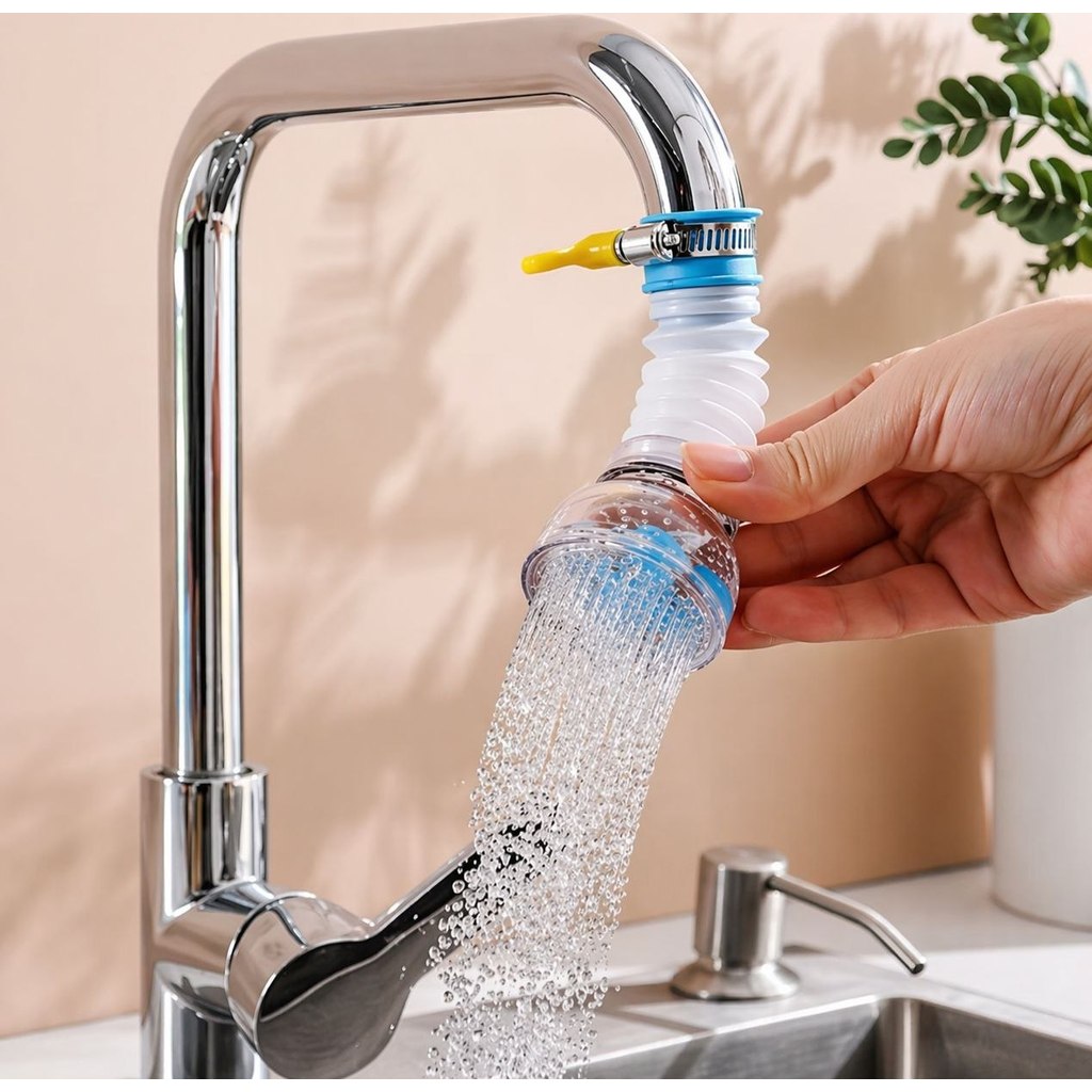A175-Sambungan kran baling serbaguna wastefel elastis portabel flexible sambungan keran wudhu