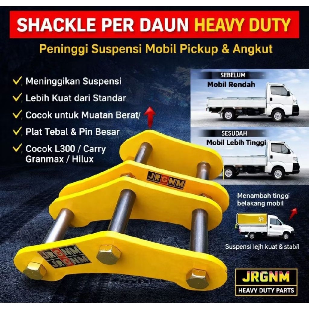 Satu set anting mobil sheckle per daun peninggi suspensi 15 cm  jimny katana carry panther dll unive