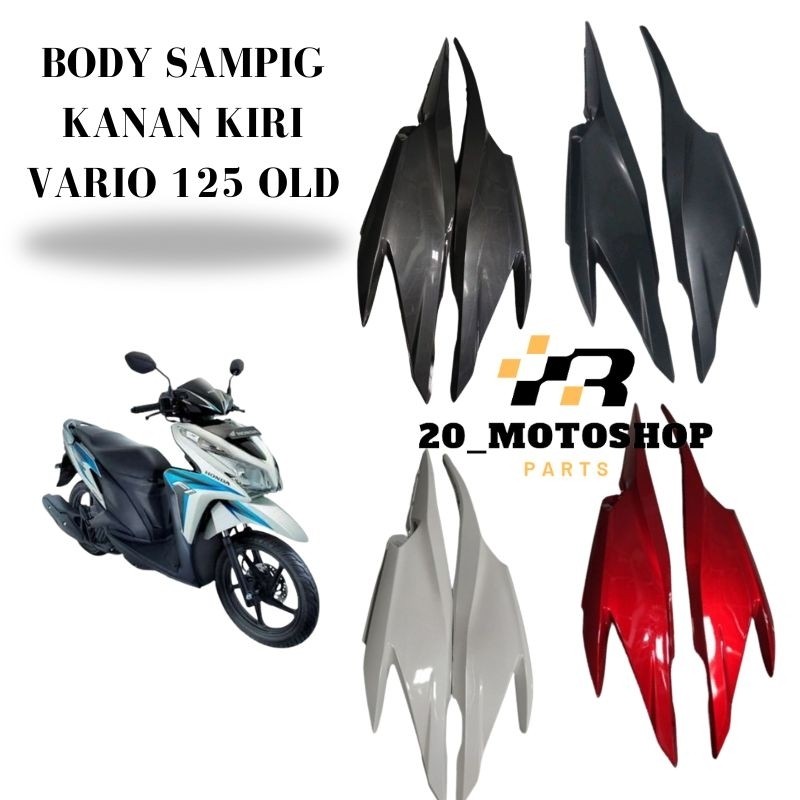 Cover Body Belakang Kanan Kiri Honda Vario 125 Bohlam Old Seri KZR