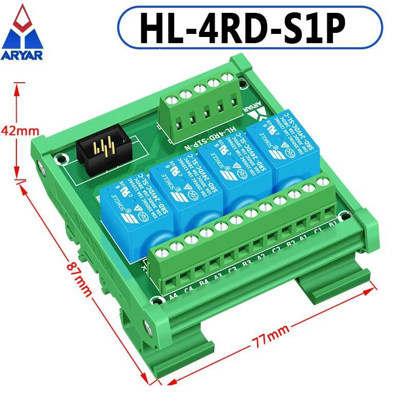 4 annel 3V 5V 12V 24V Songle Relay Module Driver Board PLC Board Relay Module SPDT 10Amp Pluggable P