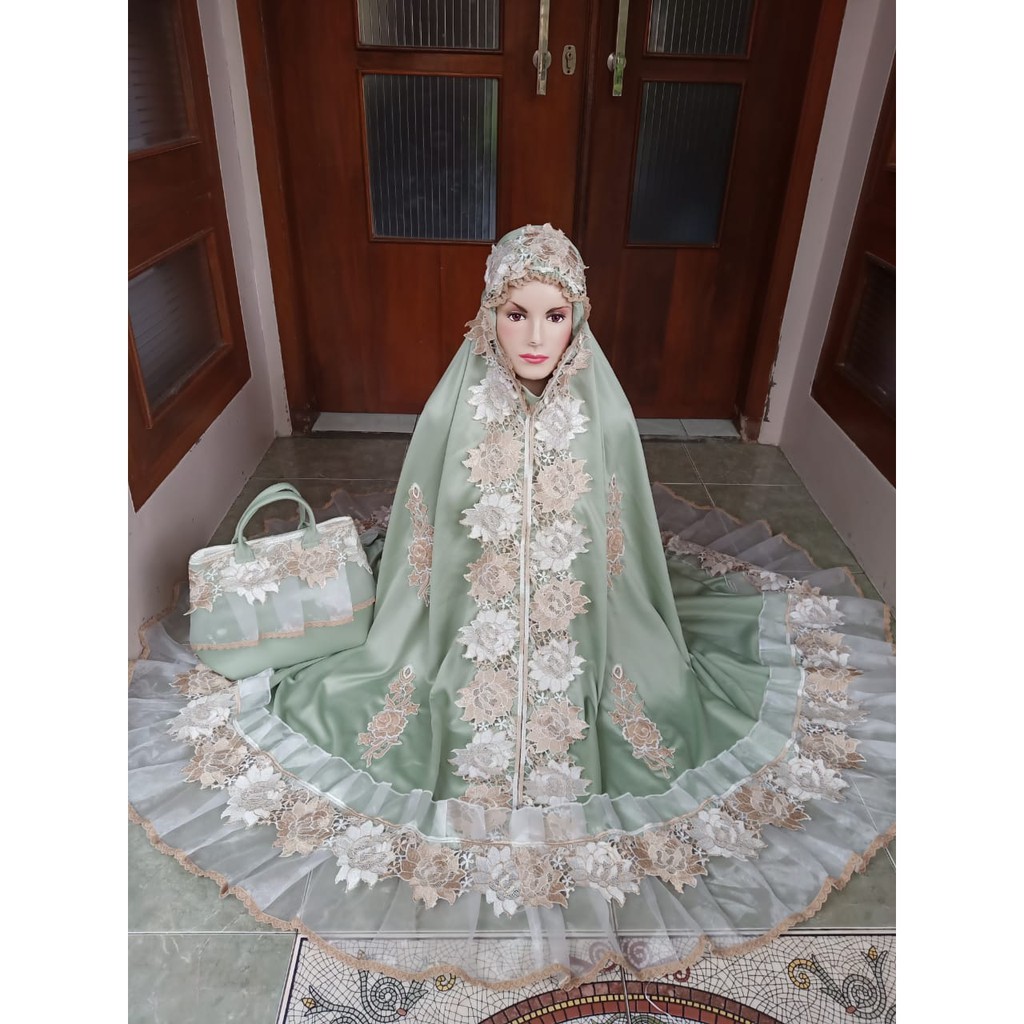 ZEENA MUKENA Mukena Sutera Velvet Premium / Mukena Dewasa / Mukena Mewah / Mukena Elegan / Mukena Te