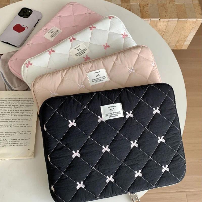 Tablet PC Bag Storage Bag Cute amond Embroidery Bow11/13/1515-in Laptop Bag ForMacbook Air Pro Ultra