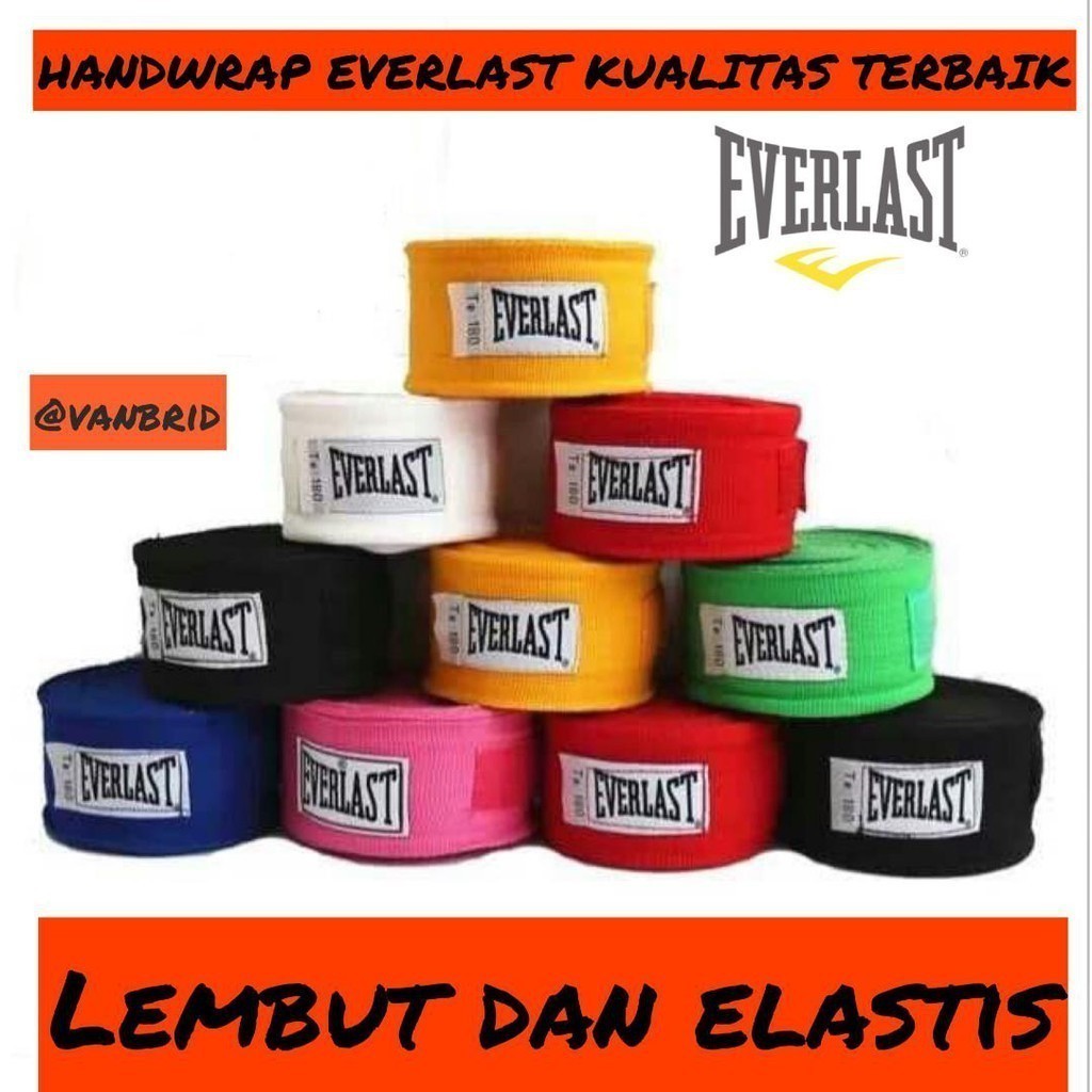 HANDWRAP EVERLAST 3 METER / HAND WRAP MUAYTHAI / BOXING / TINJU
