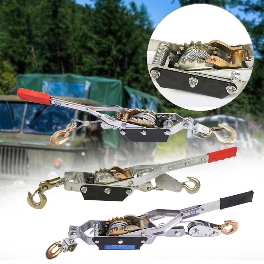 Hand Puller Rachet Tracker Hand Takel 4 TON Katrol Sling Hand Winch Offroad Hoist Takel Trek Sling A
