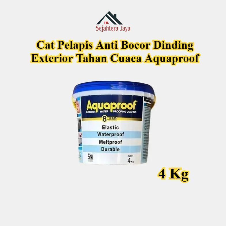 Aquaproof 4 KG Original Cat Pelapis Anti Bocor - Waterproofing Dak Cor Dinding Kamar Mandi & Atap - 