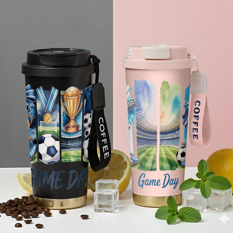 Tumbler Sepak Bola Urban Botol Minum Aesthetic Stainless Steel Tumblr CUP 500 ML Termos Coffee Keep 