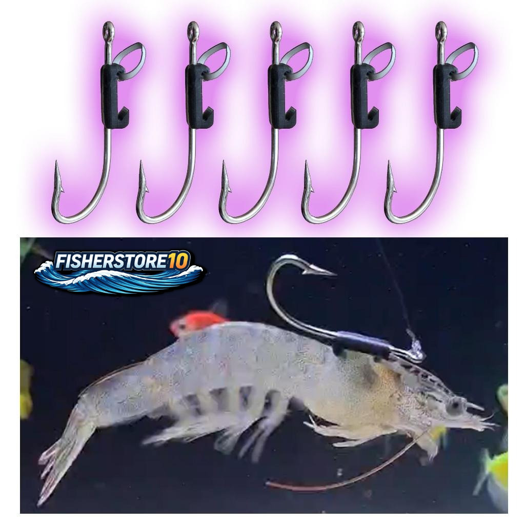 FISHER STORE Mata Kail Pancing untuk Umpan Udang Hidup Vaname Kanama Smart Bait