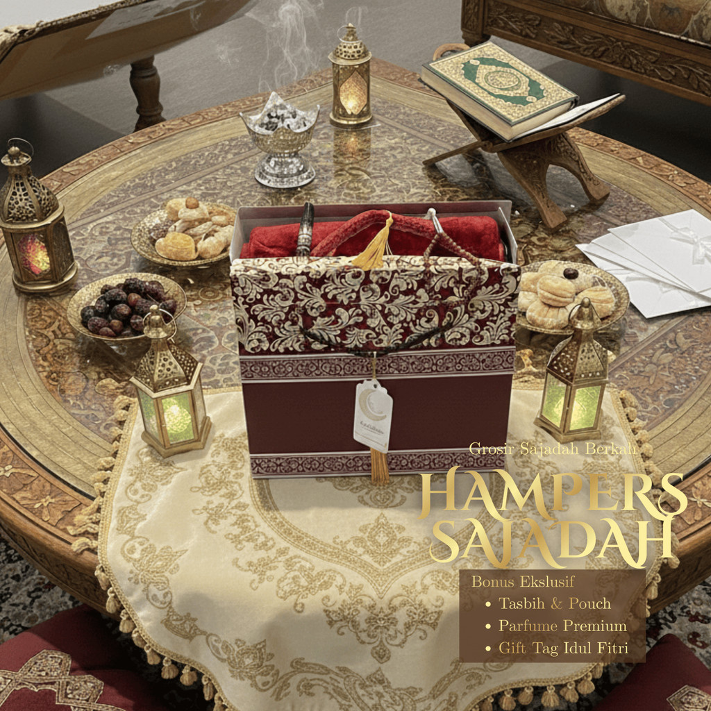 (HANYA BOX) Hampers Sajadah Parfum Tasbih | Kotak Sajadah Quba Midi
