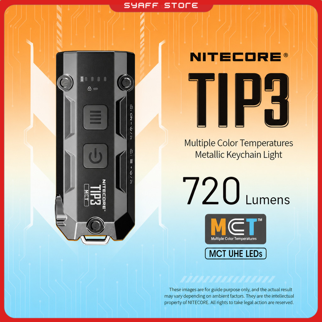 Nitecore Senter LED Mini Gantungan Keychain Flashlight 700 Lumens - TIP3