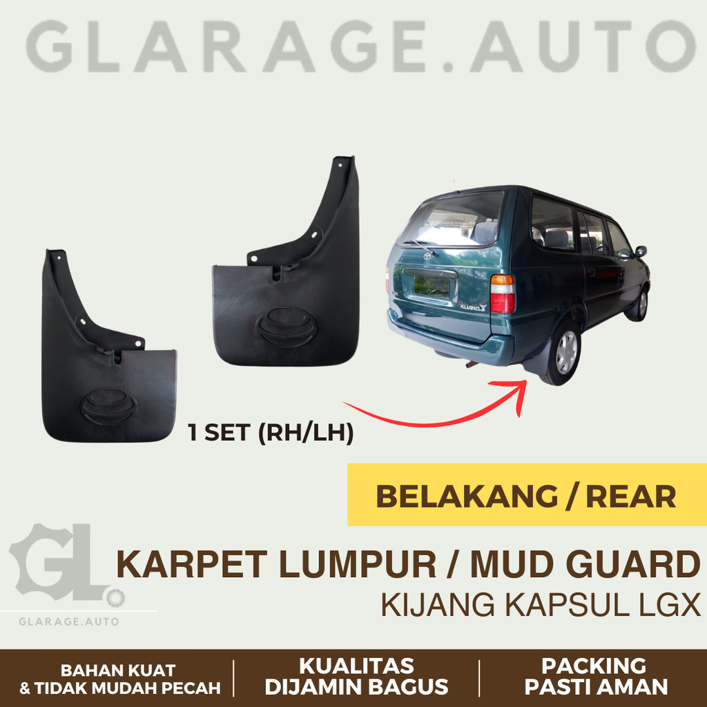 MUD GUARD / KARPET LUMPUR BELAKANG KIJANG KAPSUL LGX SET BOA