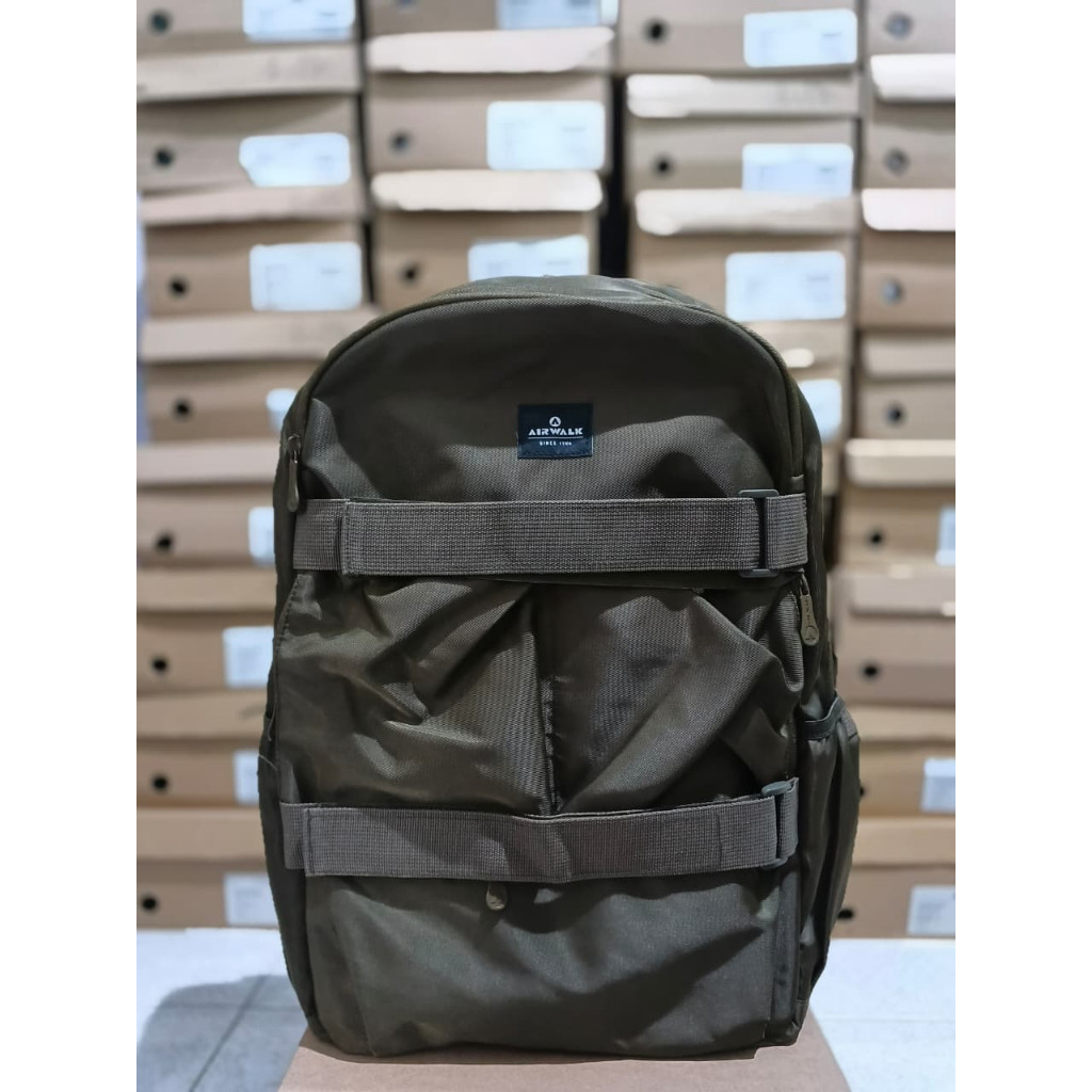 Tas Airwalk Equip Backpack Unisex Olive Original 100%