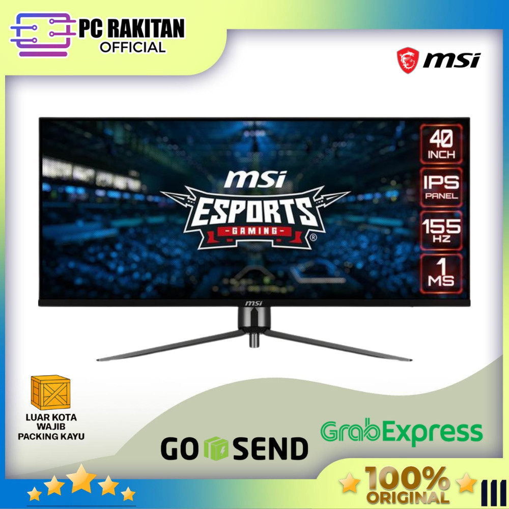 MSI GAMING MONITOR 40 INCH MAG 401QR / MAG401QR ULTRAWIDE IPS UWQHD 1440P 1MS 155HZ HDR 400 3Y