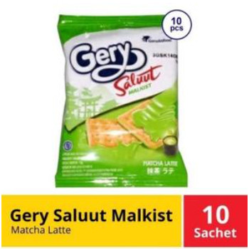 GERY SALUUT MALKIST MATCHA LATTE GREEN TEA 10 SACHET .