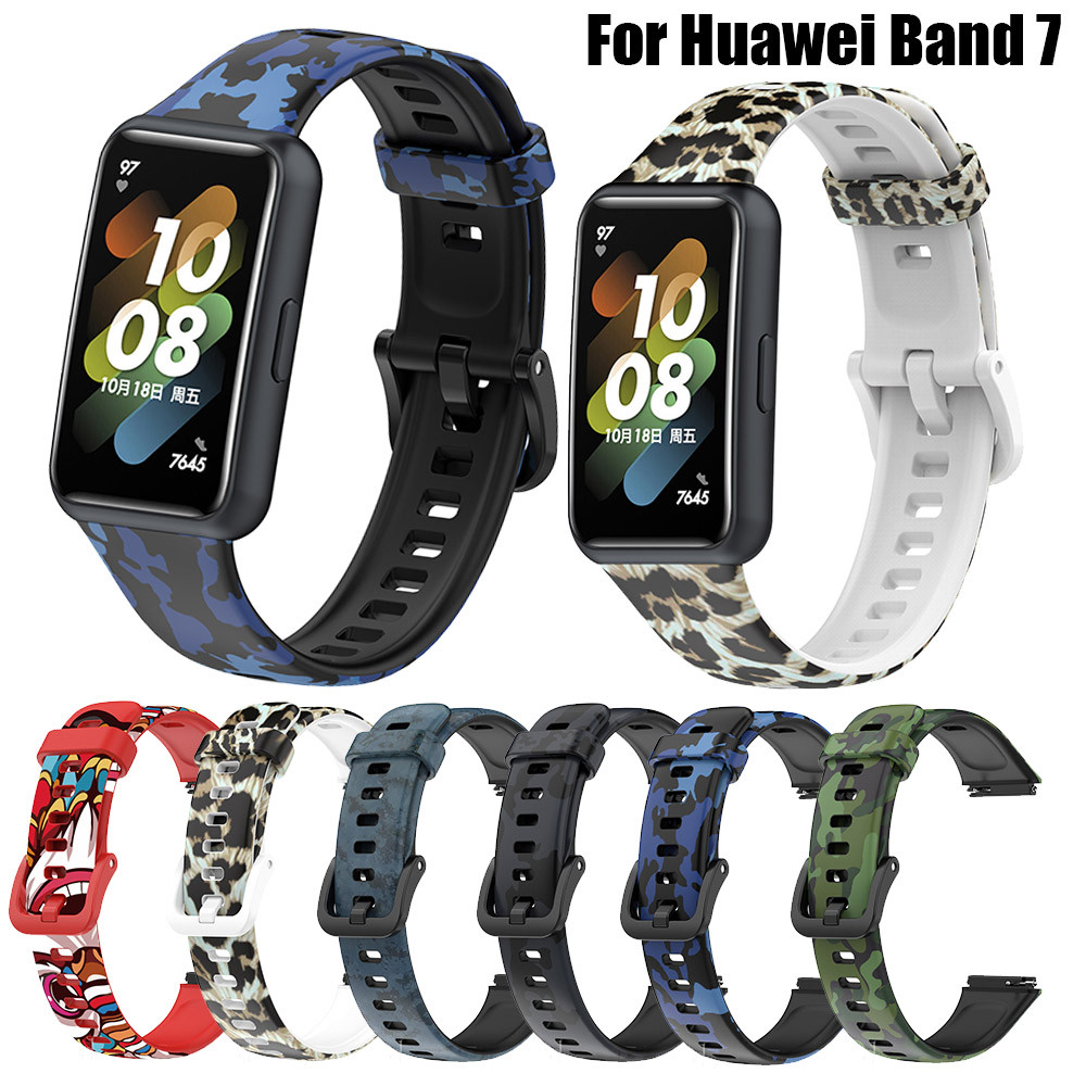 Fashion Sport Soft Silicone WatchBand For Huawei Band 7 Smartwatch Wristband For Huawei Band7 Strap 