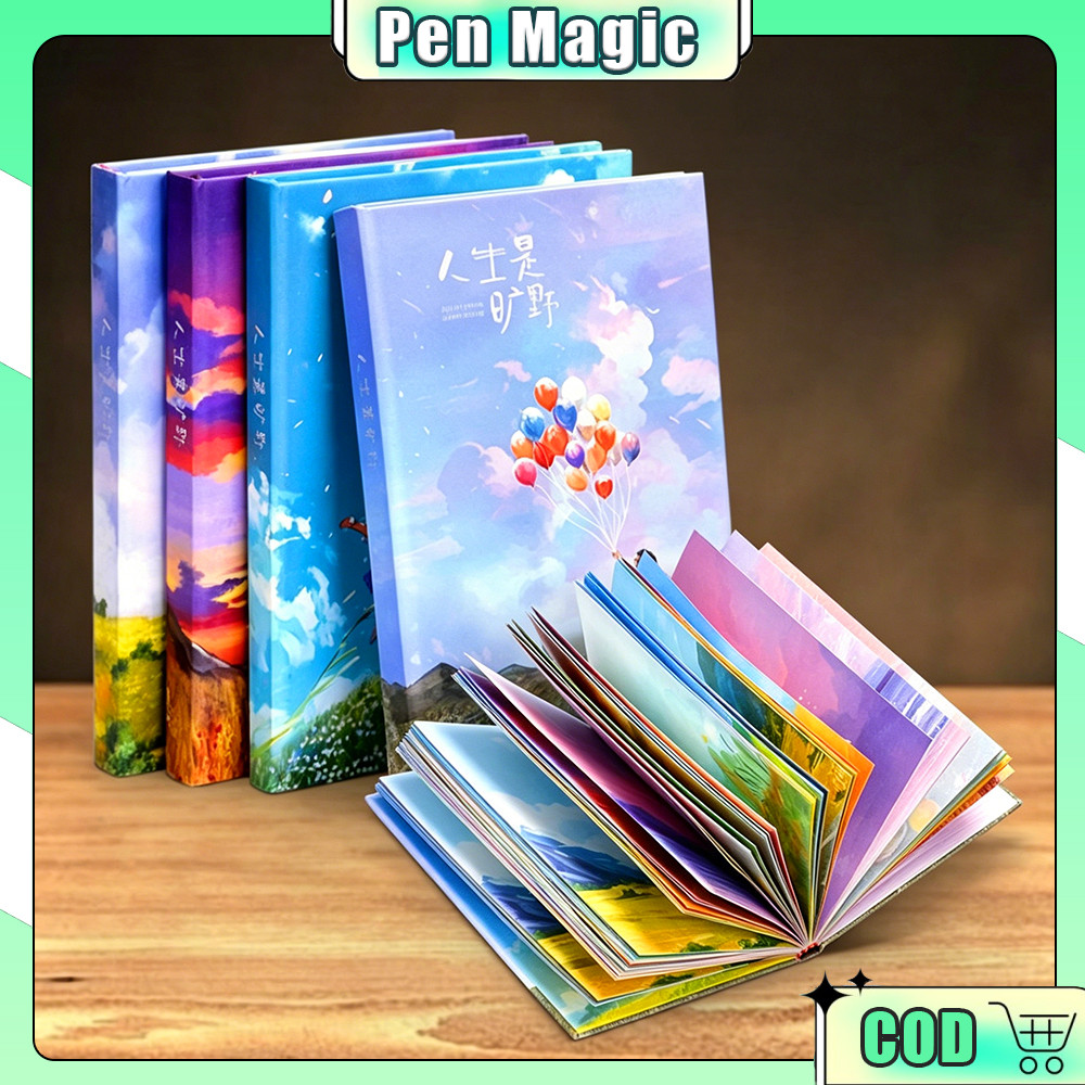 Buku Harian Estetik Bergambar Anime Dengan Halaman Warna Notebook Ilustrasi Anime Aesthetic Landscap