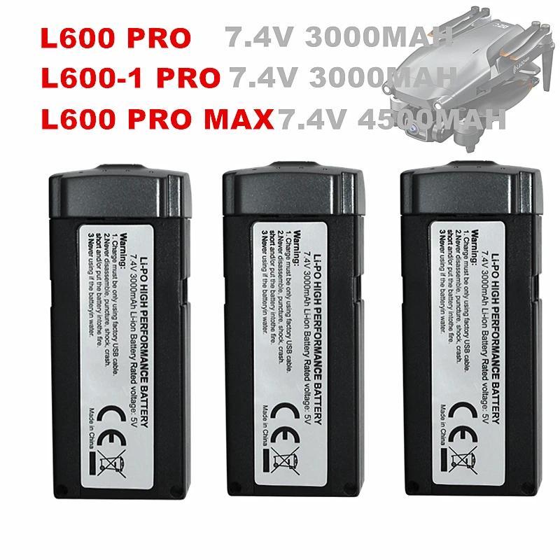 al L600 PRO/L600-1 PRO/L600PRO MAX Drone Battery 7.4V 3000MAH/4500MAH Lipo Battery For L600-1 PRO Dr