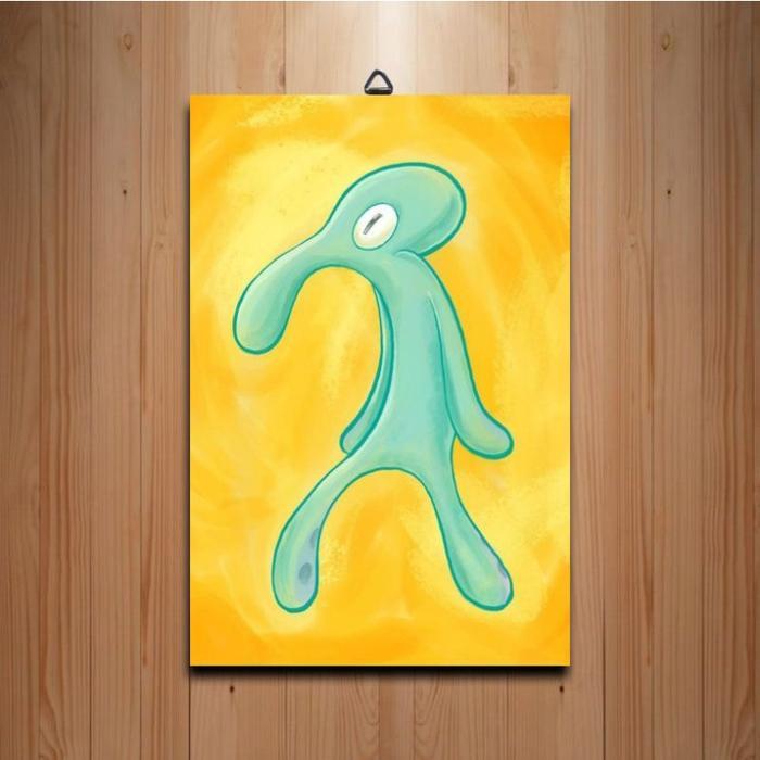 HIASAN DINDING SPECIAL EDITION LUKISAN SQUIDWARD TAMPAN DAN BERANI - 1