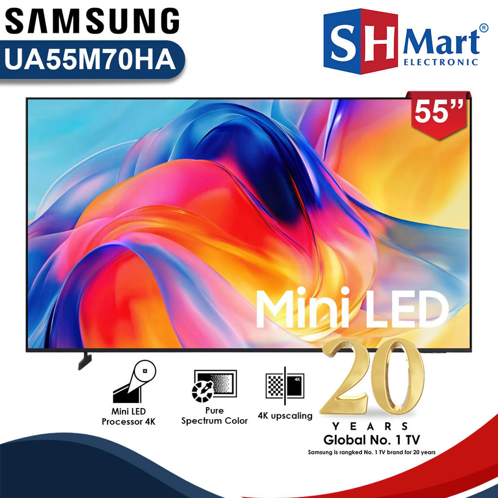 Samsung UA55M70HAKXXD Mini Led 55 Inch Smart Tv 4K Garansi Resmi (MEDAN)