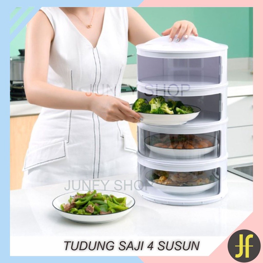 Tudung Saji 4 Susun / Tempat Penyimpanan Makanan Susun / Tudung Saji Susun ? Pelindung Makanan Dapur