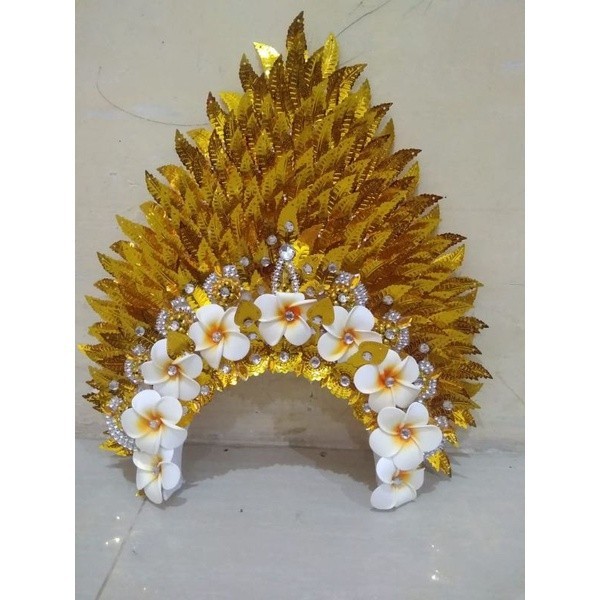MAHKOTA TARI BUNGA BALI/mahkota Bali/mahkota tari adat/mahkota karnaval/mahkota sunting Payet suntin