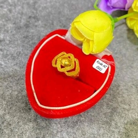 Cincin Gong Koin 91 Asli Emas 24 Tidak Karatan