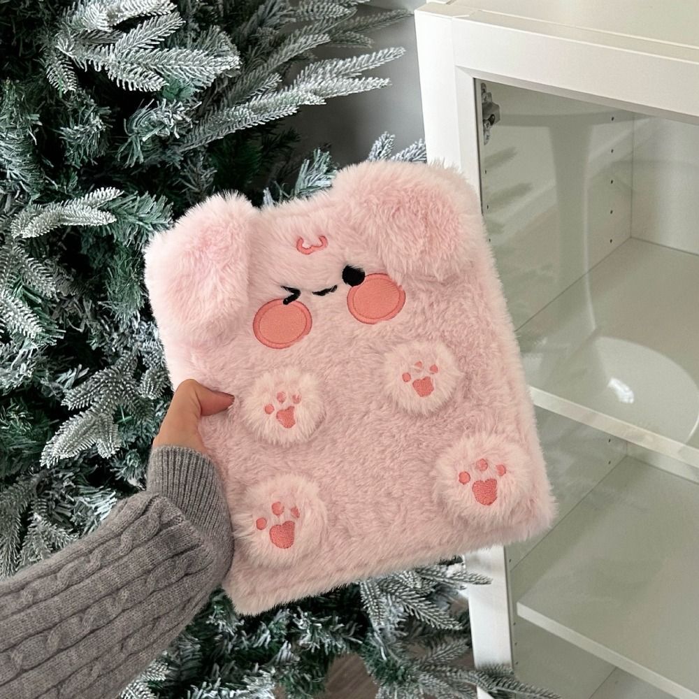 Plush Binder Plush Binder Photocard Holder Fluffy Bear Plush Cat Collect Album Notebook Cartoon Dog 
