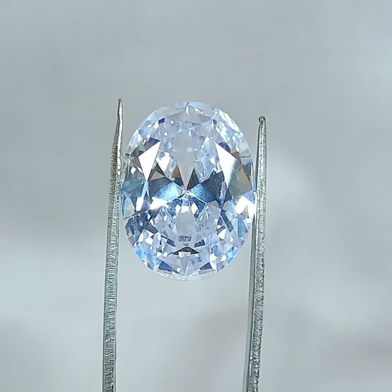Batu Permata Diamond Moissanite Asli Chatam Putih Mewah
