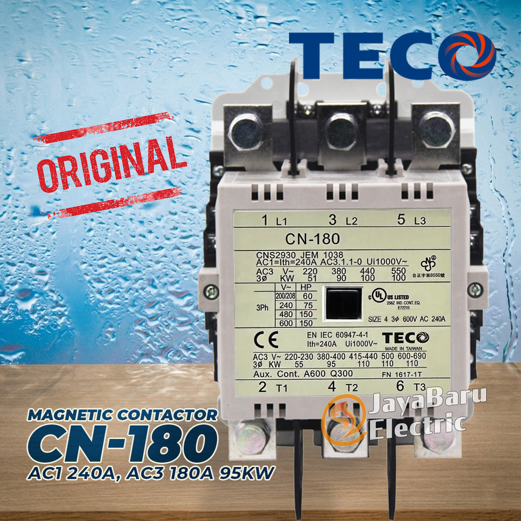 TECO Kontaktor Contactor CN-180 CN180 110V 220V 380V