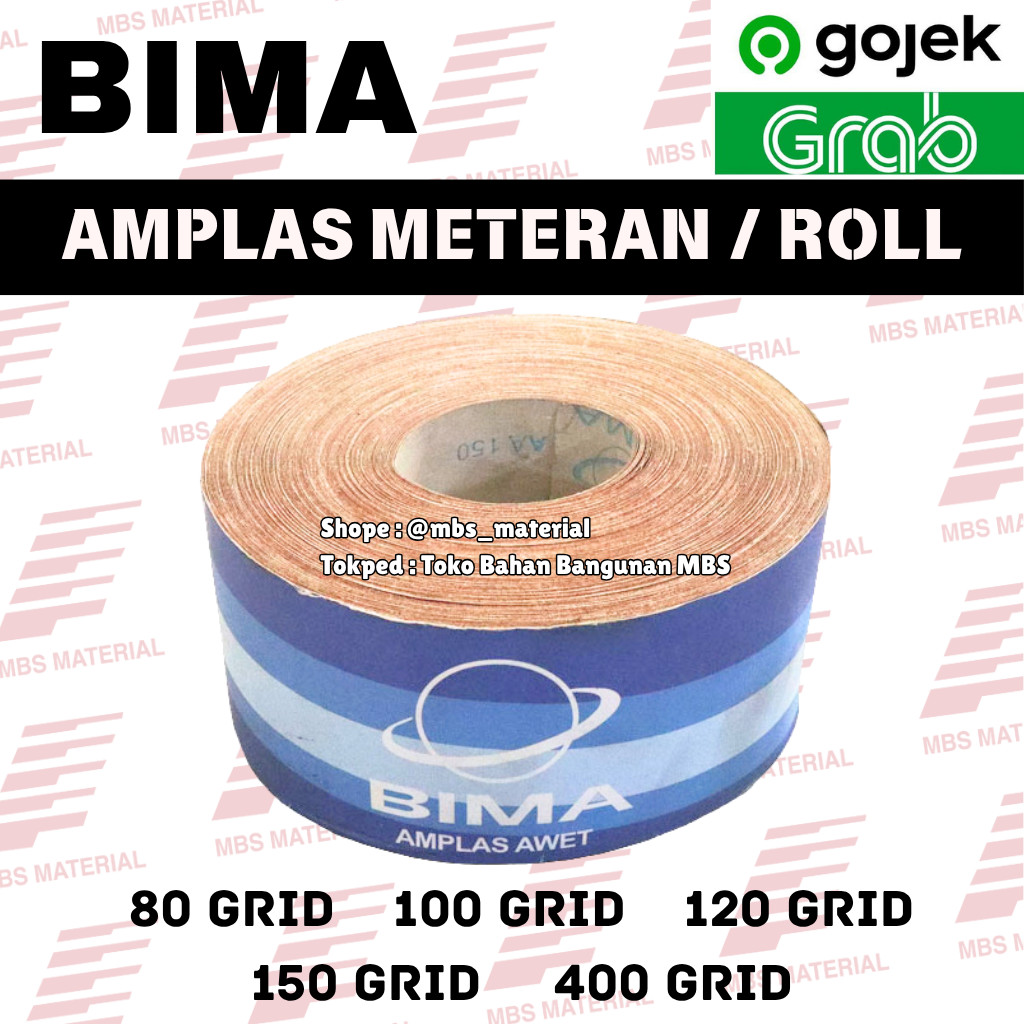 INSTANT & SAME DAY | Bima - Amplas Roll / Amplas Meteran / Amplas Ecer / Amplas Kasar / Amplas Halus