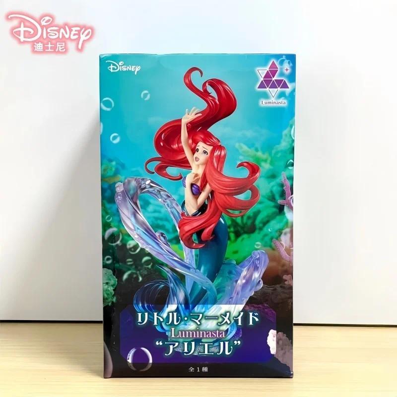 [In Stock] Genuine Disney Anime Toy The Little Mermaid Luminasta Ariel Figure Model Ornament Girl Bi