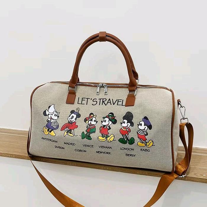 PROMO  Tas Travel Bag Mickey Besar Jumbo Tas Tote Bag Mudik Liburan Canvas Premium Quality Tas Selem