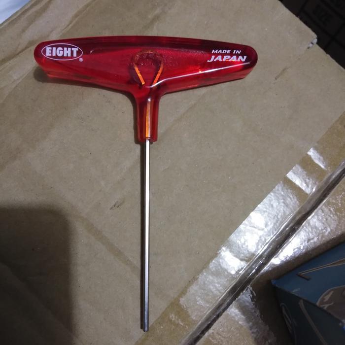 kunci L gagang T 2.5 mm EIGHT Japan
