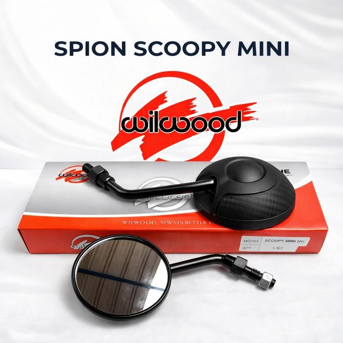 Promo Spion Scoopy Mini Wilwood Spion Tangkai Pendek Universal Bebek Matic - SPION MINI, SCOOPY KARB