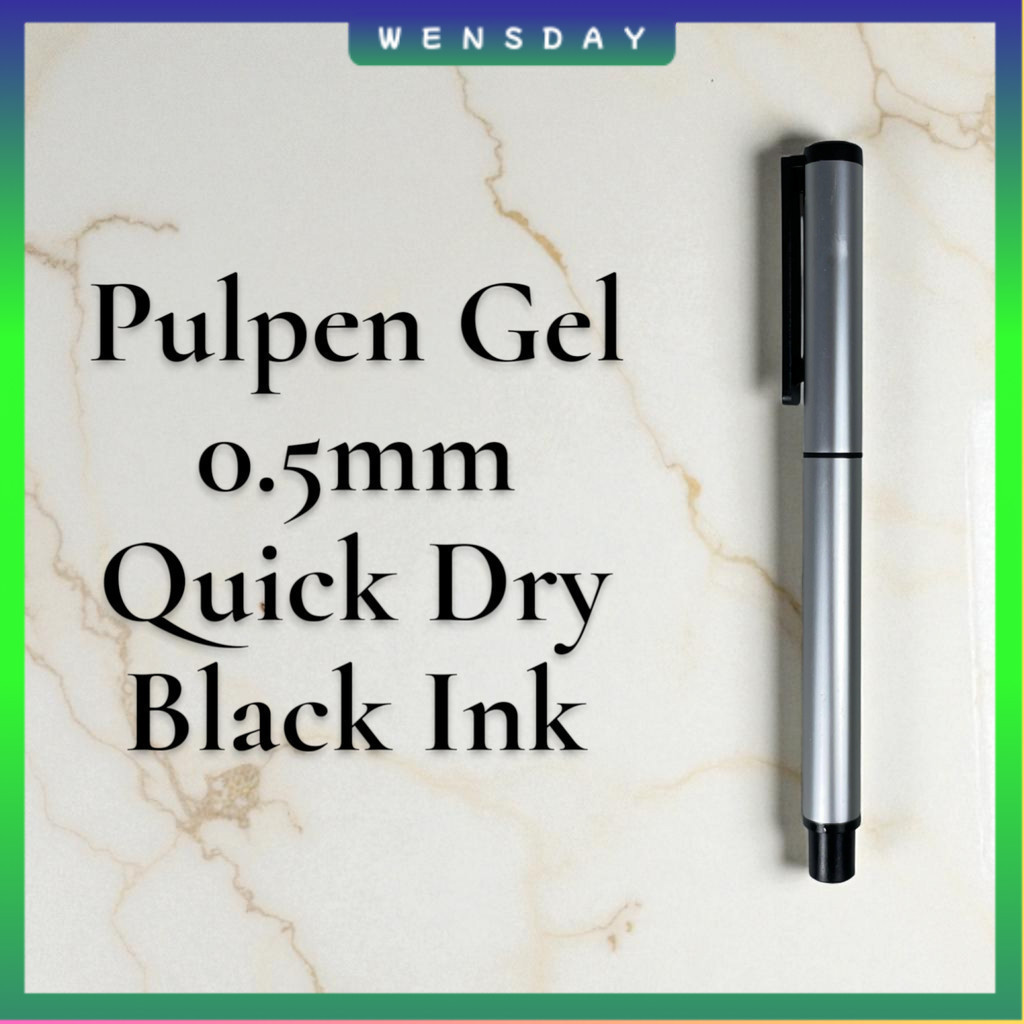 Kaco Pena Pulpen Gel 0.5mm TUBE Roller Quick Dry Black Ink 1 PCS - K80