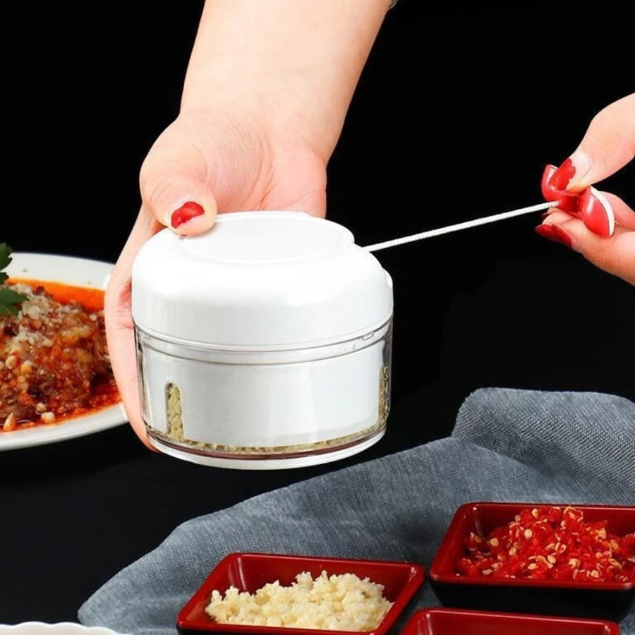 Mini Chopper Penghalus Bawang Cabe Daging TANPA LISTRIK Blender Tarik Manual Pencacah Penghancur Gil