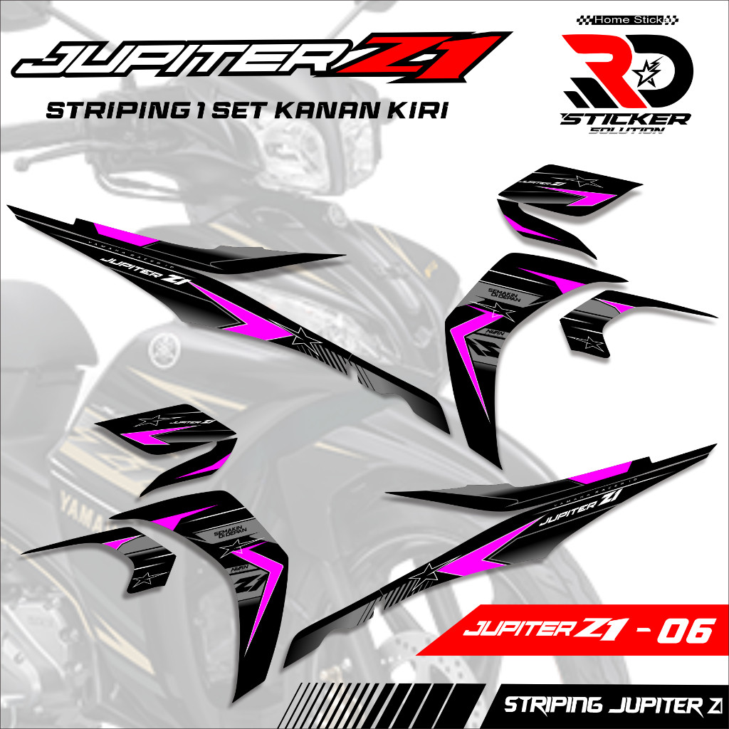 Sticker Glossy Keren Sticker Motor Jupiter Z1 Striping Keren Motor Jupiter Z1 Sudah