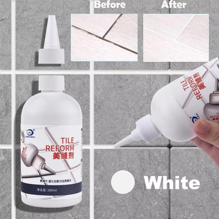 MOVIO Tile Reform - Nat Keramik / Pengisi Celah Nat Keramik Anti Jamur - Putih - 280ml terlaris