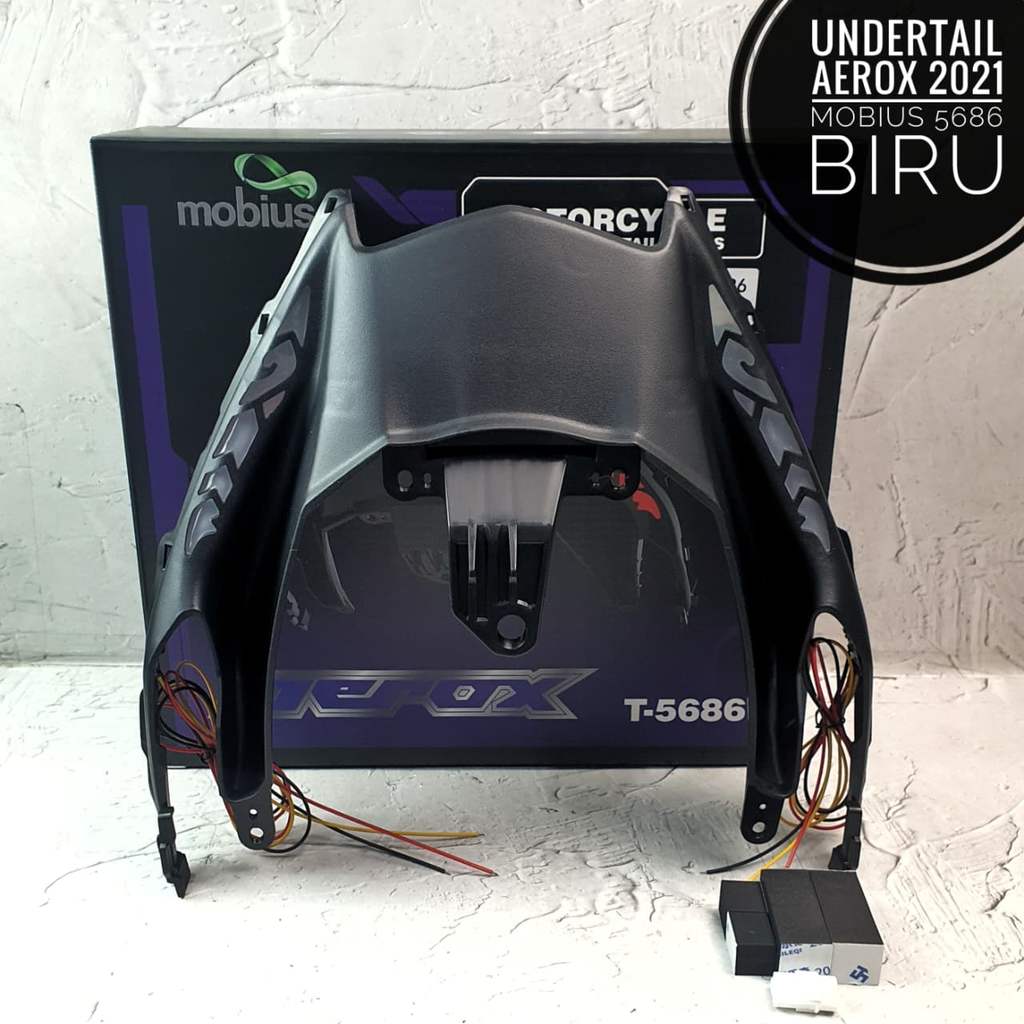 Undertail Aerox 2021 2024 Mobius 5686 Biru Merah