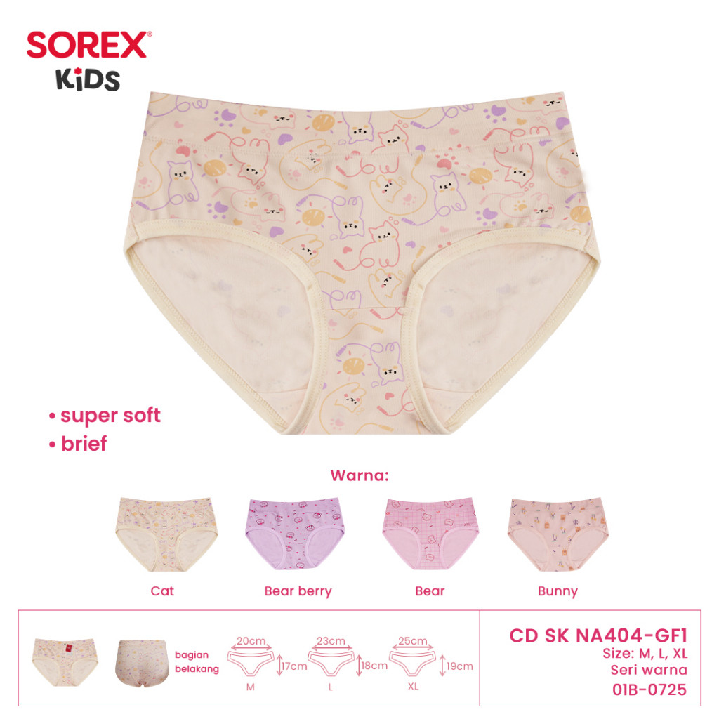 GROSIR 1 LUSIN Sorex Kids CD Anak Perempuan Super Soft CD SK NA 404