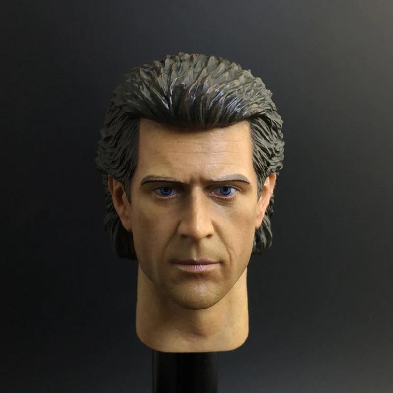 in stock 1/6 William Wallace Mel Gibson Head Sculpt PVC Head Model Toys Fit 12in TBLeague Muscle Act