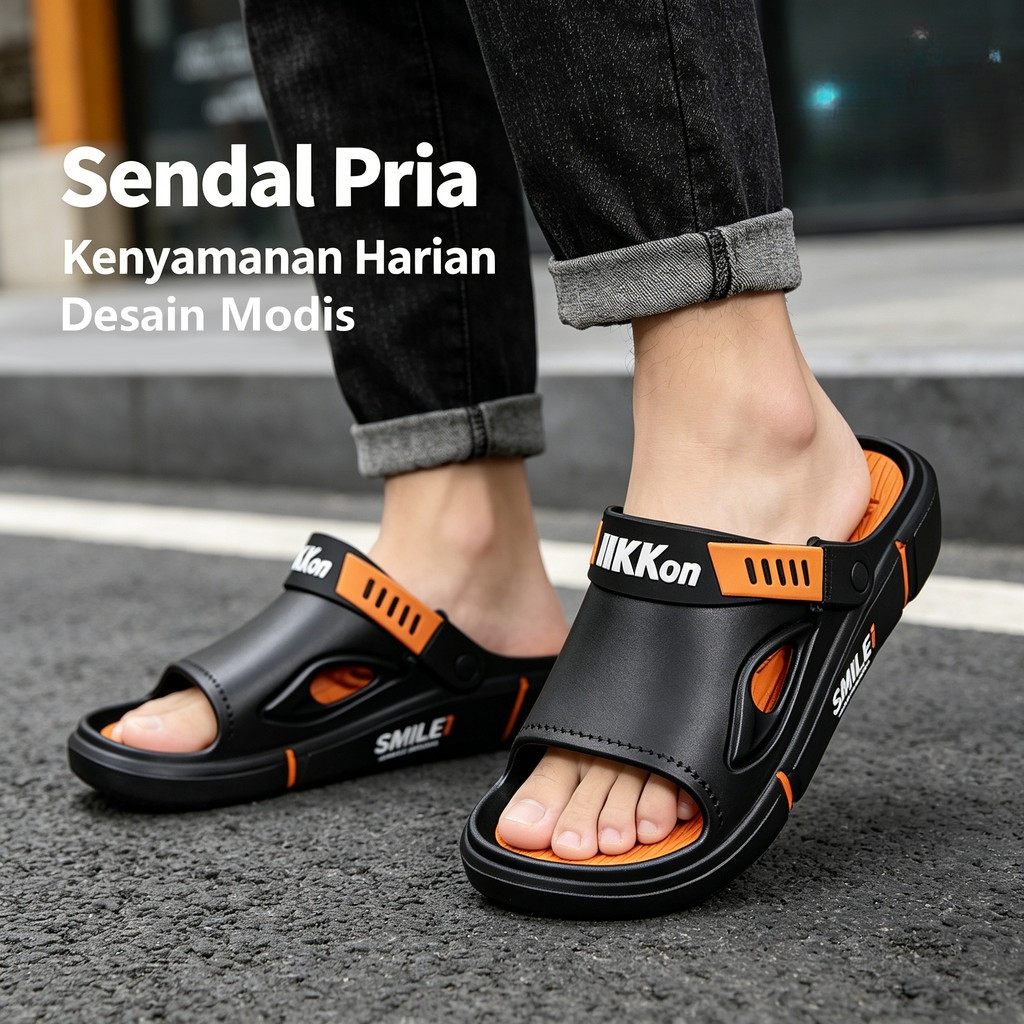 Sandal Selop Gunung Pria Sandal Pria Selop Karet Sandal Slop Cowok Keren Sandal Outdoor Pria