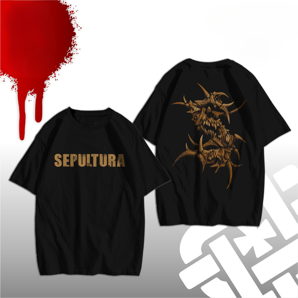 COD (Dikirim dalam 24 jam)MIEMIE. Kaos Band Sepultura 02 / kaos Sepultura / t shirt Sepultura / t sh