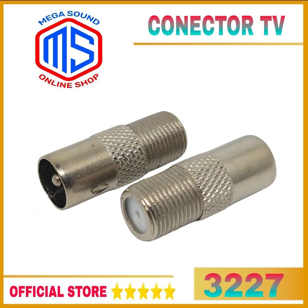 Jack TV to F DRATT Conector TV to F 3227 (100pcs)