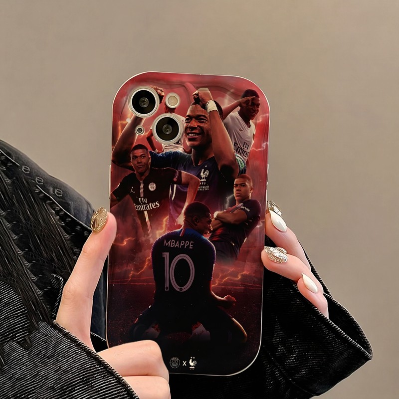 Casing iPhone Redmi Mbappe Pemain Sepak Bola Terkenal Untuk iPhone 16 15 14 13 12 11 Mini Pro E MAX 