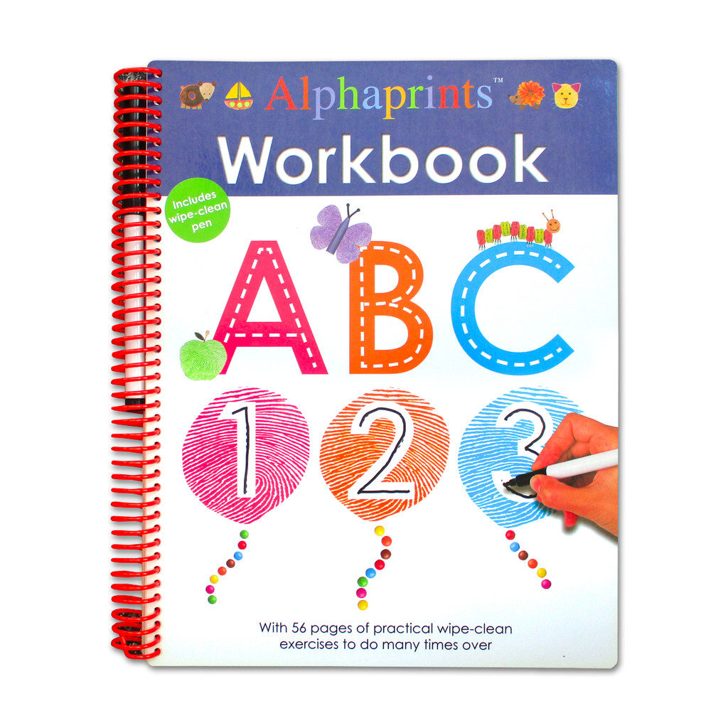 Priddy Books Alphaprints Workbook ABC 123 (Wipe Clean With Pen)